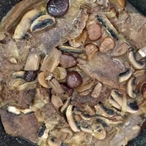 צלי בשר פטריות וערמונים